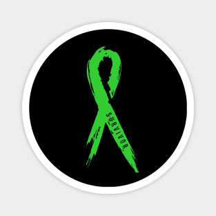 TBI Green Survivor Ribbon Shirt Magnet